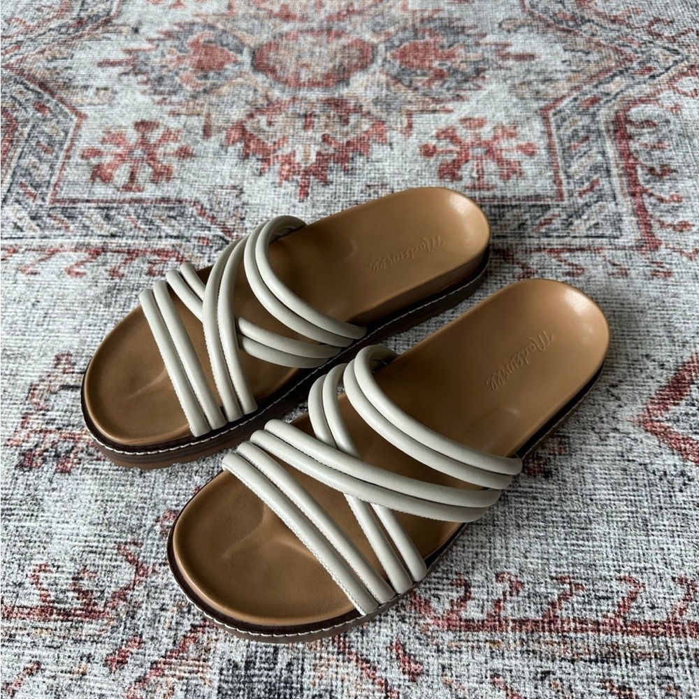 Stylish Cream Slide Sandals